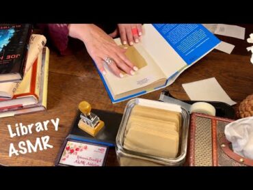 ASMR~Library chores (No talking) Checking in books, typing, book envelopes, dust jacket covering.