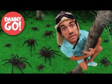 "Spooky Spiders Everywhere!" 🕷🎃 Halloween Adventure  Floor is Lava Game  Danny Go! Songs for Kids