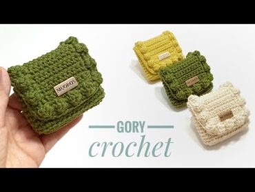 محفظه كروشيه من بواقي الخيوط crochet wallet