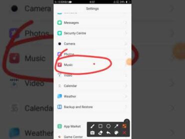 Music Setting Oppo A37short