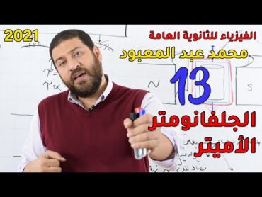 الفيزياء للثانوية العامة 2021  المحاضرة 13  الجلفانومتر والأميتر