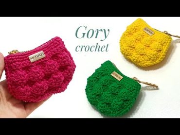 محفظه كروشيه من بواقي الخيوط سهله وبسيطه crochet wallet