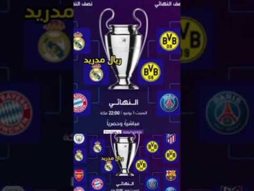 توقعاتي لبطل دوري ابطال اوروبا 2024 بروسيا دورتموند ريال مدريد