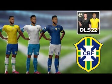 إضافة أطقم البرازيل في دريم ليج 2023  add kits brazil in dls 2023