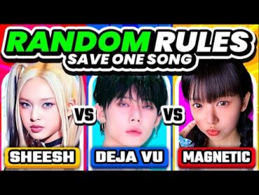 SAVE ONE KPOP SONG: RANDOM EDITION ⚡️SAVE YOUR FAVORITE SONGS  KPOP QUIZ 2024