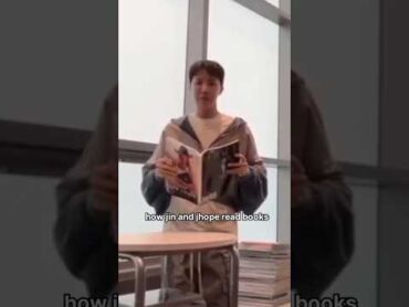 Jin and jhope reading books ❌️ running with books ✅️(just for fun) bts rm jin jhope trending