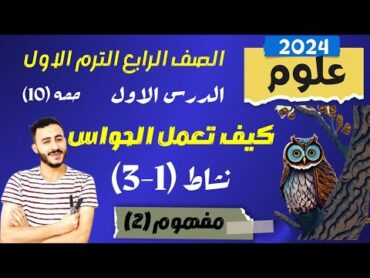 ‪شرح الدرس الاول علوم مفهوم كيف تعمل الحواس علوم الصف الرابع الترم الاول ٢٠٢٤