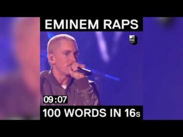 エミネム　高速ラップ　１６秒間に１００個のワード 【 RAP GOD 】