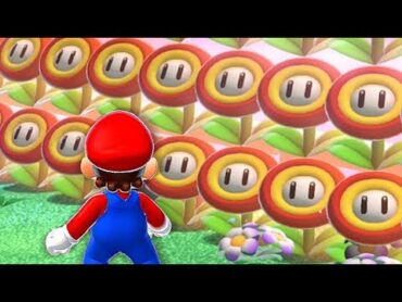 Mario Collects 999 Fire Flowers in Super Mario 3D World