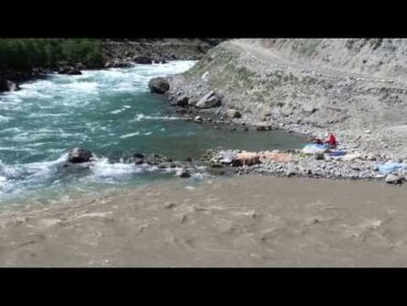 Two Rivers Meet in Gilgit Baltistan,  Pakistan..