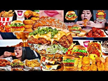 Compilation of eating asmr sounds eating mukbang fast food تجميع اكل اسمر اصوات الأكل ماكبانج برجر