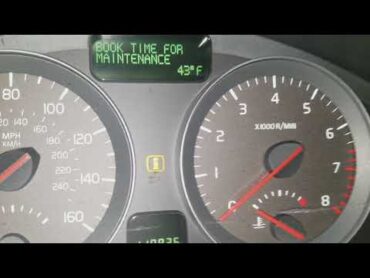 2005, 2006, 2007, 2008 Volvo S40 Maintenance Light Reset (Book Maintenance Service Required)