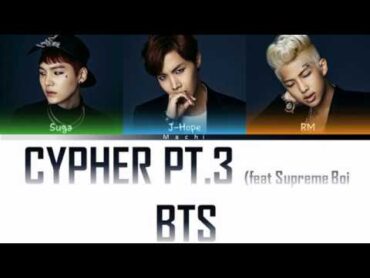 BTS (방탄소년단) (Rap Line)  Cypher pt.3: KILLER (feat. Supreme Boi)  Color Coded Lyrics   Han/Rom/Eng