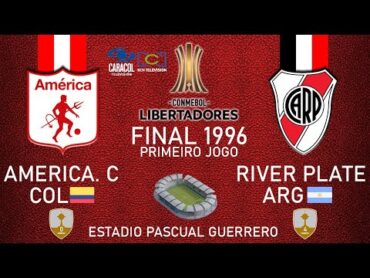 Final Libertadores 1996 America de Cali 1 x 0 River Plate  Jogo Ida CARACOL RCN