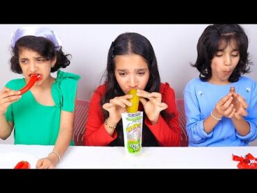 تحدي أكل  حار ضد حامض ضد حلو !!! spicy vs sour vs sweet challenge