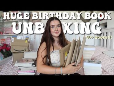 HUGE book unboxing! 50+ books📦🎀✨