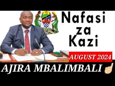 NAFASI MPYA ZA AJIRA ZA SERIKALI MWEZI AUGUST 2024 JINSI YA KUTUMA MAOMBI...