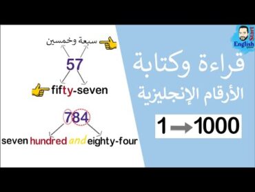 (42) تعلم قراءة وكتابة الأرقام الإنجليزية من 0 حتى 1000