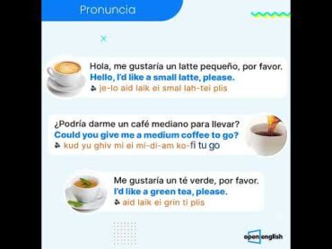 ¡Nos encanta el CAFÉ! ☕ Practiquemos la pronunciación de algunas de bebidas a base de Café.