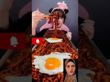 أخطر تجارب الاندومي الحار 🔥 اندومي كورى حار نار shorts تيك توك noodles اندومي viral yummy