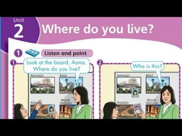 إنجليزي الوحدة الثانية للصف الثاني  الفصل الأول المنهاج الأردني unit 2 where do you live