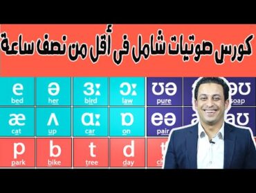 كورس  الصوتيات:تعلم كل الرموز الصوتية فقط فى 25 دقيقة:: كورس شامل للمبتدئين