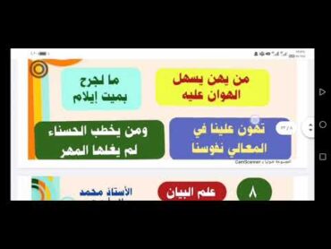 علم البيان ( التشبيه والاستعارة و الكناية والمجاز المرسل)