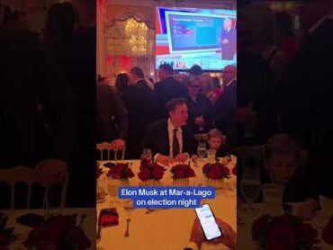 Elon Musk supporting Trump at MaraLago on Election Night