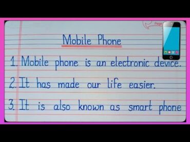 10 Lines On Mobile Phone/Essay On Mobile Phone/Essay On Importance Of Mobile Phone/Essay On Mobile l