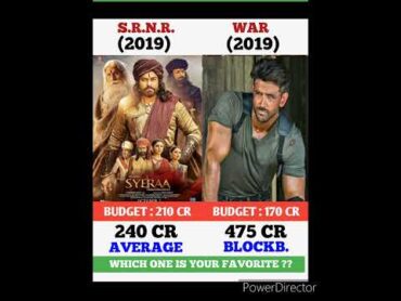 Sye Raa Narasimha Reddy vs War Movie Comparison  Box Office Collection shorts war chiranjeevi