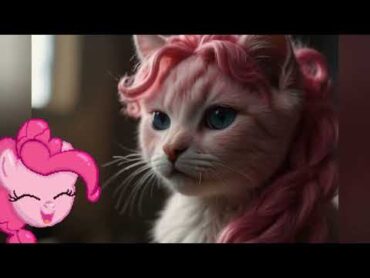 🦄 My Little Pony Characters pinkie pie verssion real cat in real life NEW 2024 87