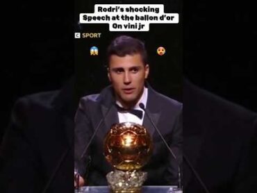 You won&39;t believe shocking speech @ 2024 ballon d&39;or  ballondor2024 football fifaballondor rodri