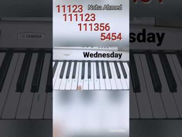 تعليم عزف اغنية Wednesday بالأرقام wednesday