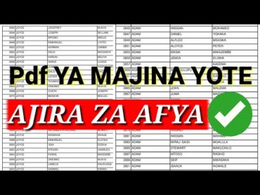 Pdf YA MAJINA YOTE AJIRA MPYA ZA AFYA OCTOBER 2024 BOFYA HAPA....