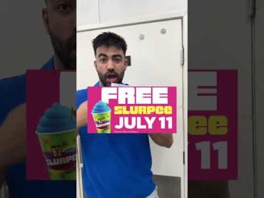 FREE 7Eleven slurpee on 7/11 (no purchase) 🥤 7eleven fastfood