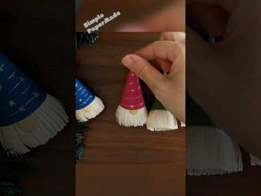 紙で作るちびサンタクロース／トムテの作り方 DIY How to Make Paper Santa Clause christmas クリスマス アイデア