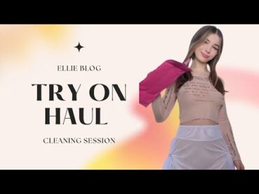 [4k] Try on haul  Transparent dress  Window cleaning guide