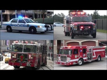 Fire Trucks, Police Cars and Ambulances responding [Compilation]