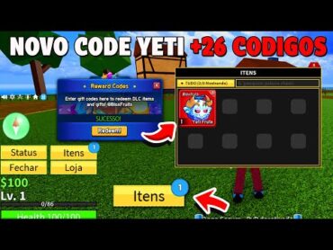 NOVO CÓDIGO YETI +26 CÓDIGOS DE 2X XP BELI E RESET NO BLOX FRUITS 2024  blox fruits...