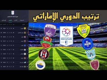 ترتيب الدوري الاماراتي بعد انتهاء مباريات اليوم الاثنين 2052024