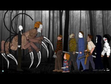 SLENDER MAN vs IT Pennywise vs Jason Voorhees, Freddy, Michael, Leatherface, Chucky, Ghostface, Jeff