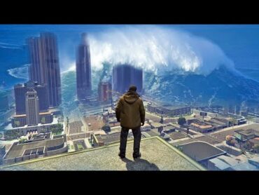 قراند 5 فيضان تسونامي ضخم يجتاح لوس سانتوس  GTA V MEGA Tsunami Flood