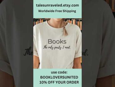 Books: The Only Party I Need Shirt  bookishmerch bookwormstyle bookloverfashion bookishaesthetic