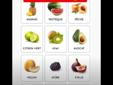 Fruits in French!! Fruits en français !فواكه