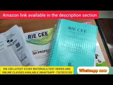 RIE CEE 2024  COMPLETE STUDY MATERIALS LIST