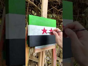 رسم علم سوريا علم الثورة 💚 shortvideo اكسبلور رسمسوريا syria fypシ shorts drawing explore