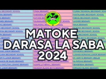 MATOKEO YA DARASA LA SABA 2024.. PSLE RESULTS 2024/2025