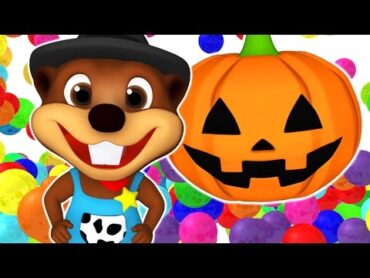 SUPER CIRCUS 3D Pumpkin Smash  ABC Color Balls, Learn Colours & Shapes  3D Rhymes by Busy Beavers