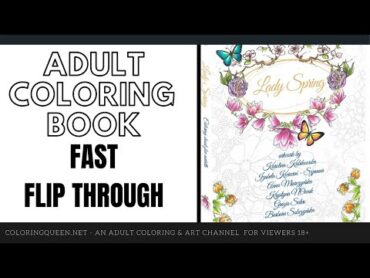 Lady Spring Coloring Book Flip Through