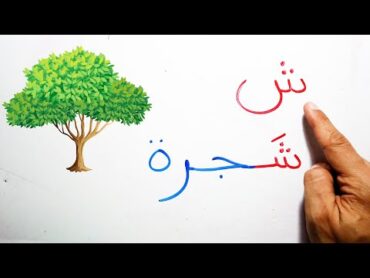 الحروف العربية كاملة مع الكلمات تعليم القراءة والكتابة